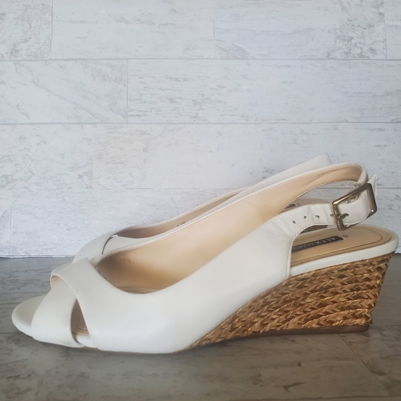 Alex Marie White Wedge Espadrilles Sandals Size 8.5 - Picture 3 of 7